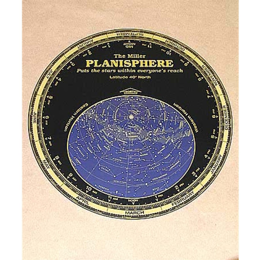 Miller 10.5 40 Degree Planisphere for 35-45 degrees N