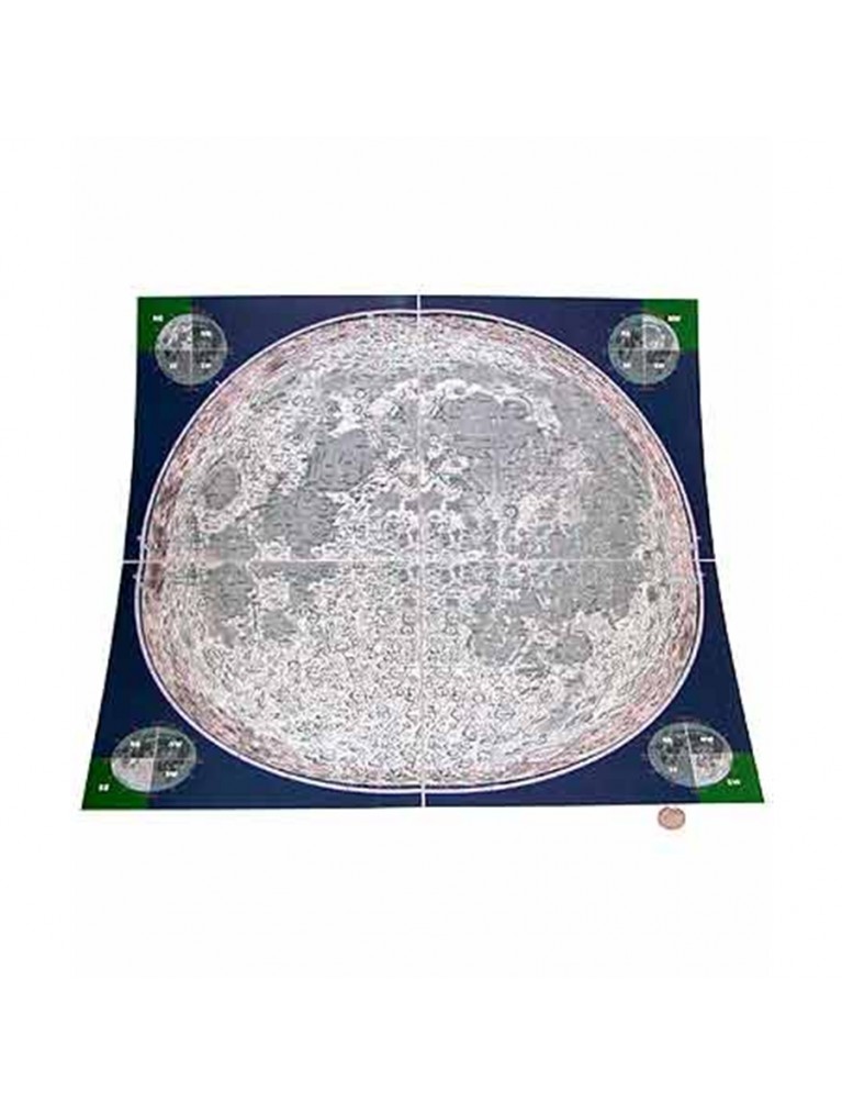 Antonín Rükl'S mirror-image Field Map of the Moon for refractors and catadioptrics, laminated