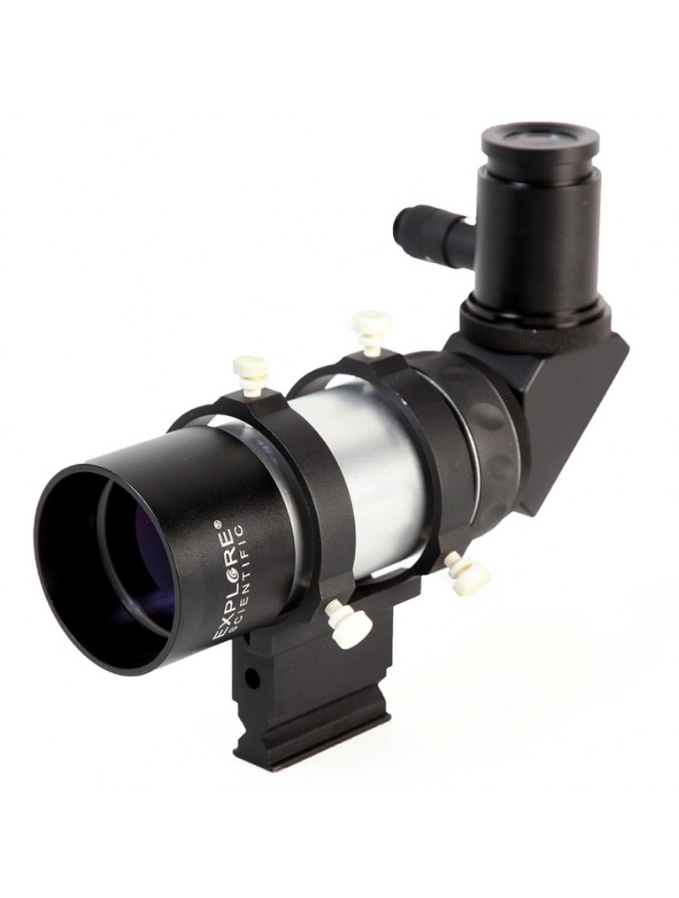 8 x 50mm right angle illuminated finderscope with polar reticle