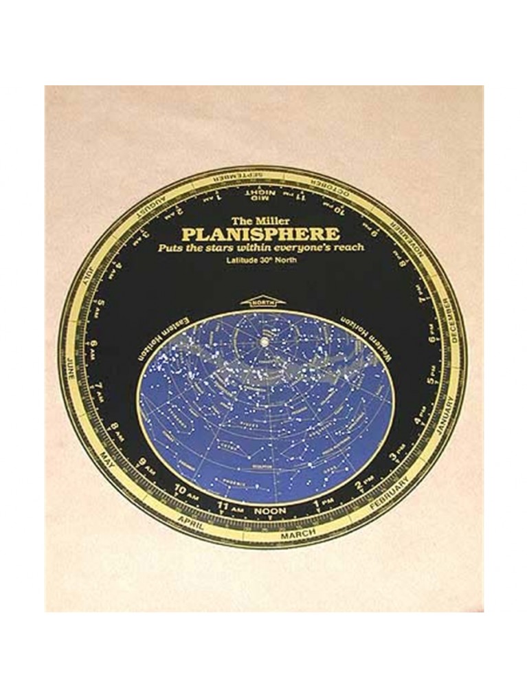 Miller 10.5" 30 Degree Planisphere for 25-35 degrees N