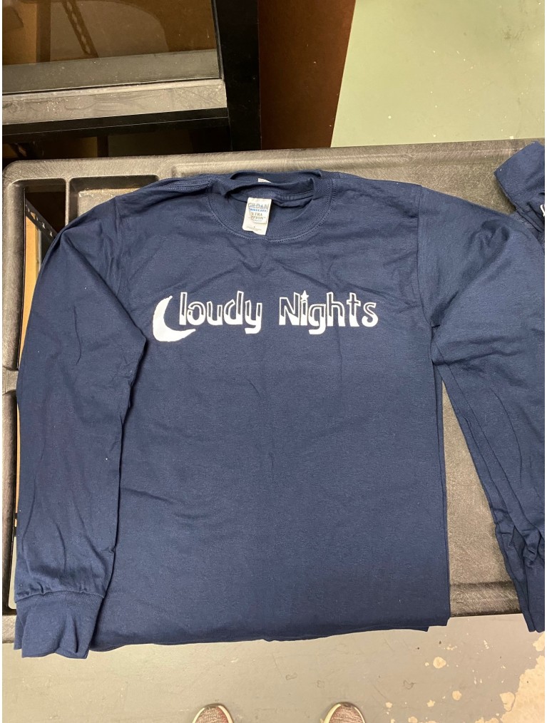 Cloudy Nights Logo TShirt Long Sleeve Small