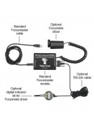 Image showing the supplied (and optional) components of the Focusmaster.