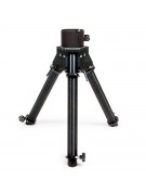 Image of the #FHD-MA folding tripod used with this mount with its legs retracted, but unfolded to their maximum spread position.