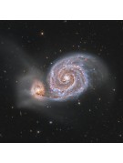 A portion of an Astro-Tech AT16RCT image of M51, taken by Steve Cooper.
