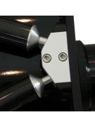 Close-up of rear cell ring truss tube ball and socket mounts.