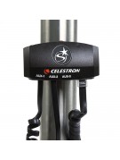 Image showing the StarSense interface box attached to the mount's tripod leg.