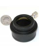 High hat adapter to use 1.25" eyepieces in 2" focusers, matte satin finish